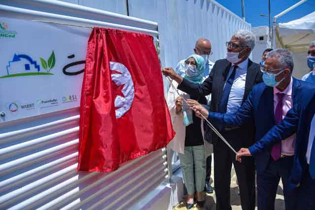 Eröffnung einer Sammelstelle im Rahmen eines Abfallwirtschaftsprojekts in Tunesien.