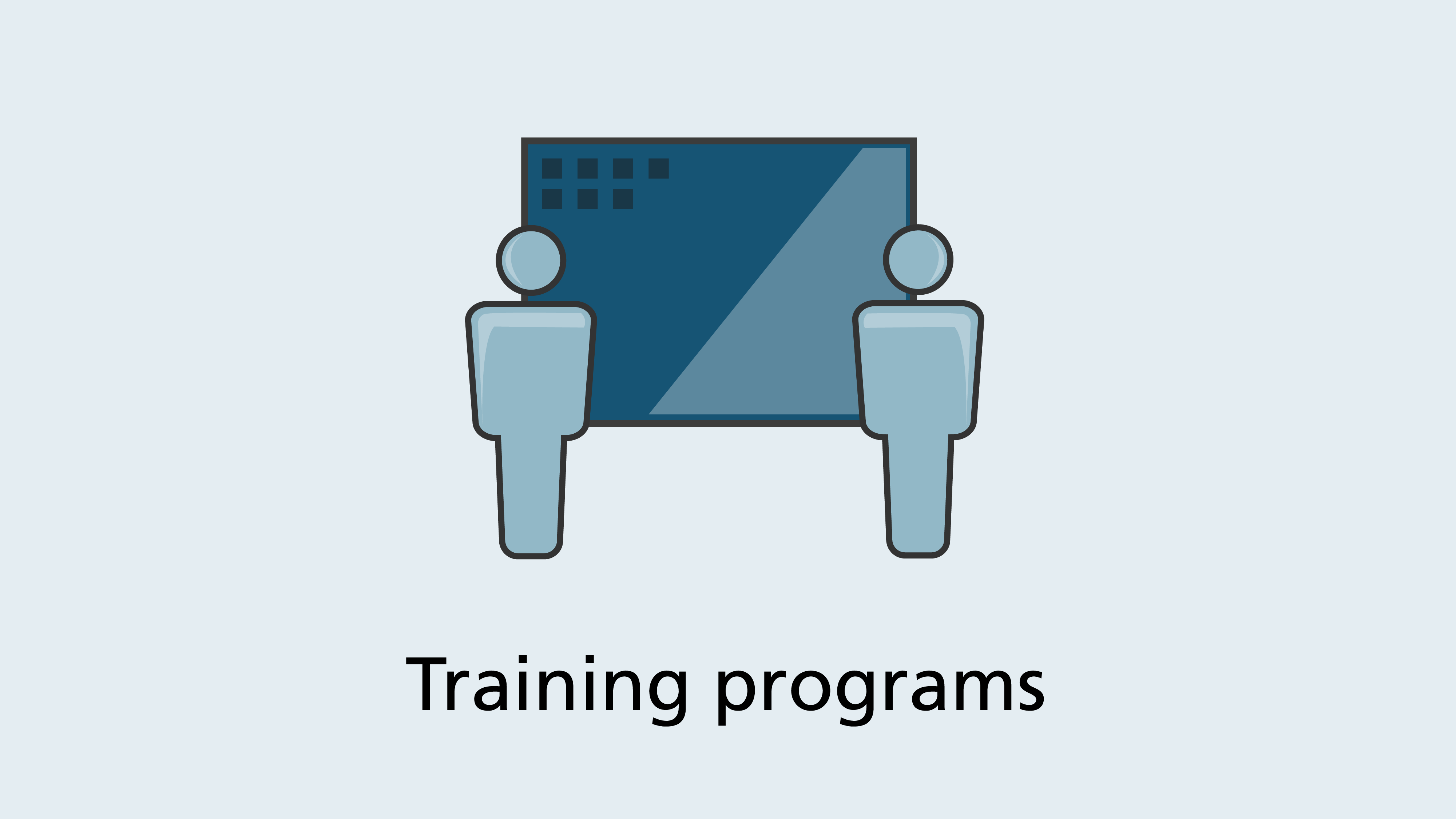 Waste management training graphic icon