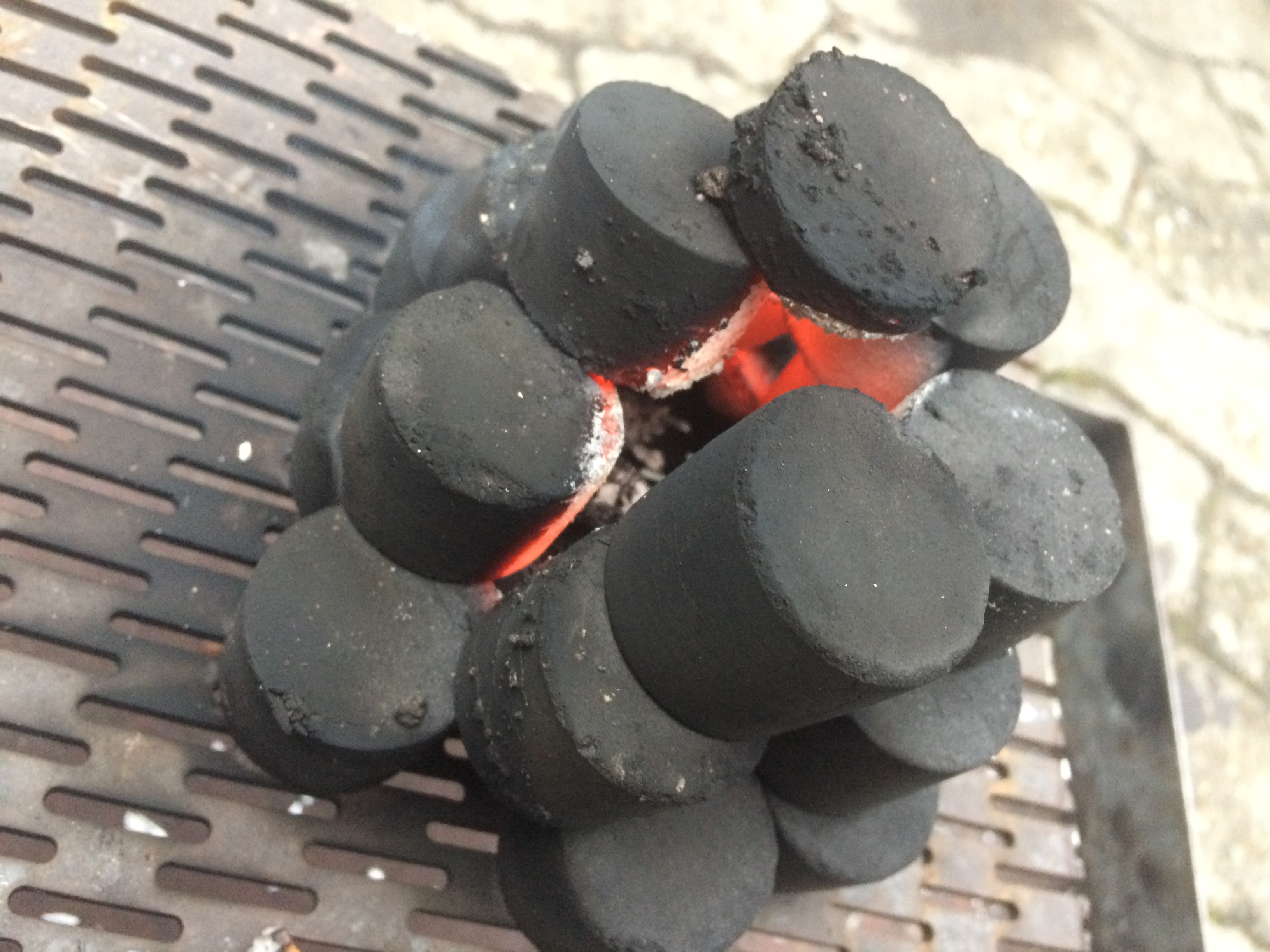 barbecue coal briquettes from spent grain